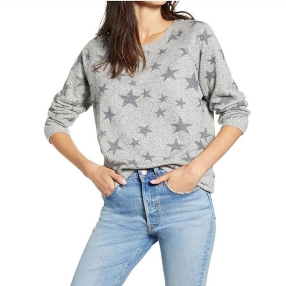 Rails Tops - Rails Theo Crewneck Sweatshirt Gray Star Melange size S